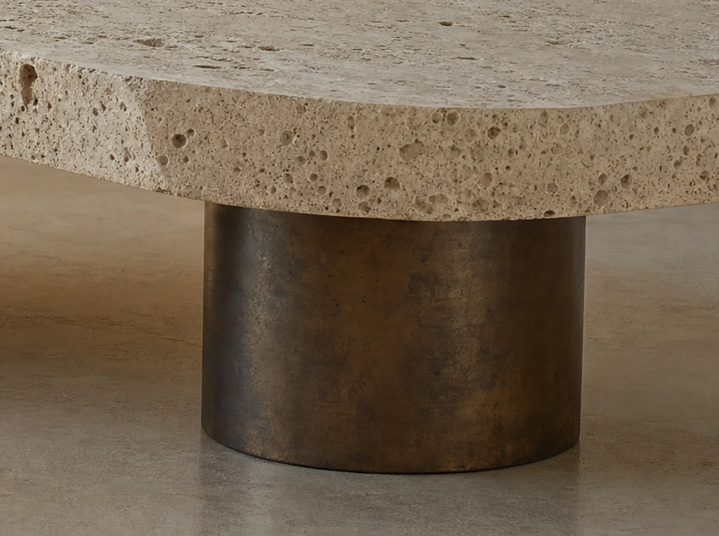 Un cilindro de bronce.